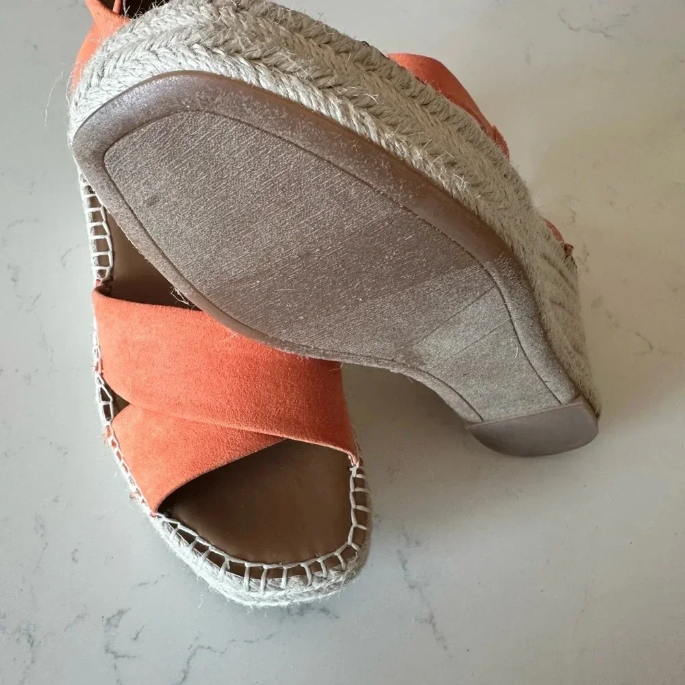 NORDSTROM RACK Caroline Platform Wedge in orange Size: 6